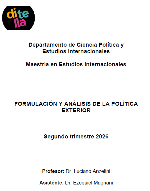 LucianoAnzelini's tweet photo. Estoy encantado de dictar la materia “Formulación y Análisis de la Política Exterior” en la Maestría en Estudios Internacionales de la @utditella. Con un excelente grupo de estudiantes y el placer especial de impartir clases en un programa de estudios del que soy egresado. https://t.co/EVBjgH6p69