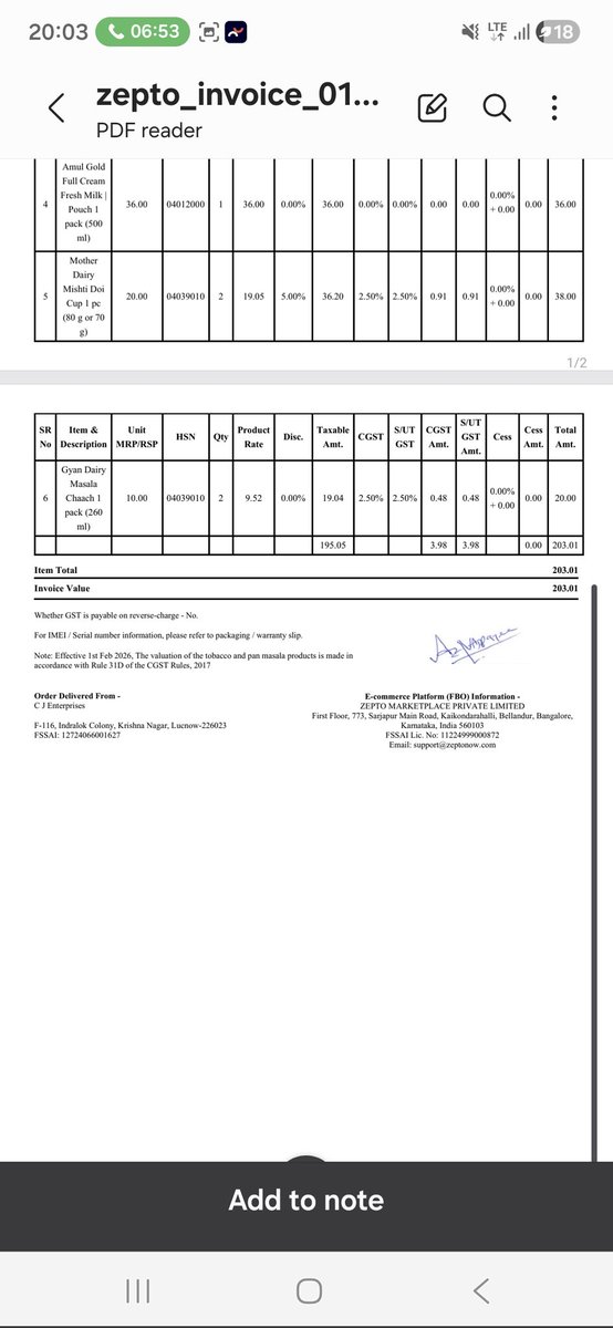 HCalculation's tweet photo. @ZeptoNow 
Digusting behaviour
Selling expired products then blaming the customer. You should be jail . 

@fssaiindia @UPGovt https://t.co/oGSf52O7xr
