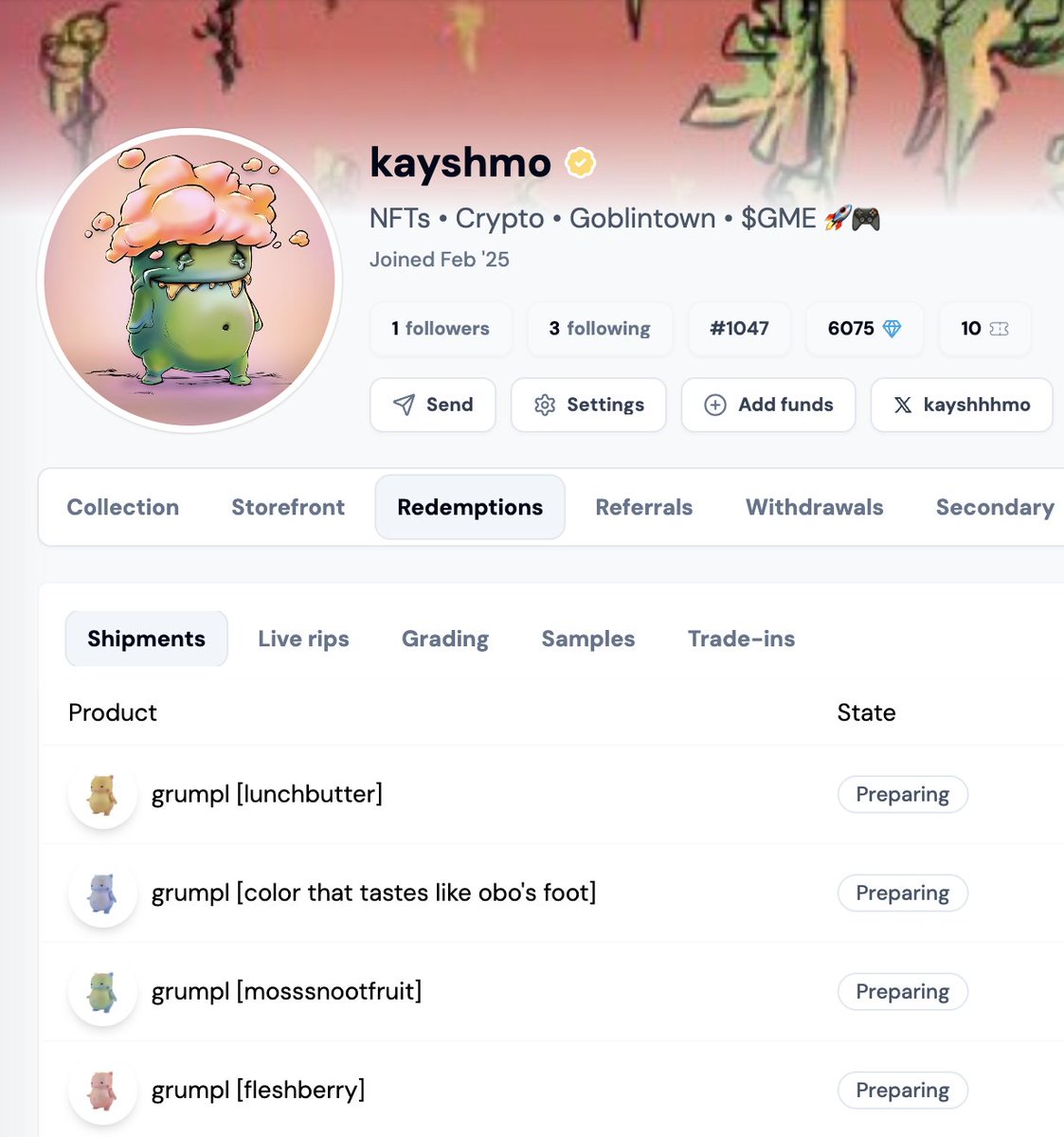 kayshhhmo's tweet photo. grumpls on the way 📦🫡

@goblintown @process_grey @dyli https://t.co/OGu1v6u9NO
