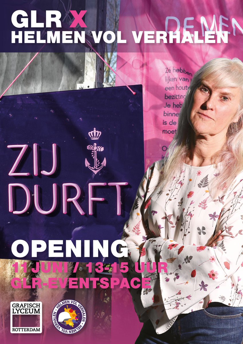 AmyvanSon's tweet photo. Morgen is het zo ver! De opening van de expositie bij het Grafisch Lyceum Rotterdam met vijf gloednieuwe installaties van Zij Durft! Vijf marinevrouwen i.s.m. 20 studenten! Ontzettend benieuwd wat ze allemaal gemaakt hebben! @GLR_tweets @kon_marine @2020Helmen https://t.co/rYtMLh3peM