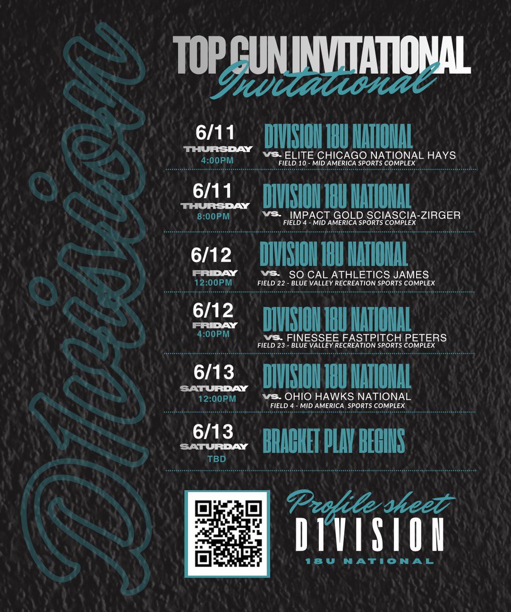 d1vision_sb's tweet photo. D1VISION SOFTBALL is headed out to Kansas City, top notch competition right here 👇🏼 

#EveryBitEarned | #BetOnUs | #ONEunit | #OneFamily https://t.co/K36jwr4WLs