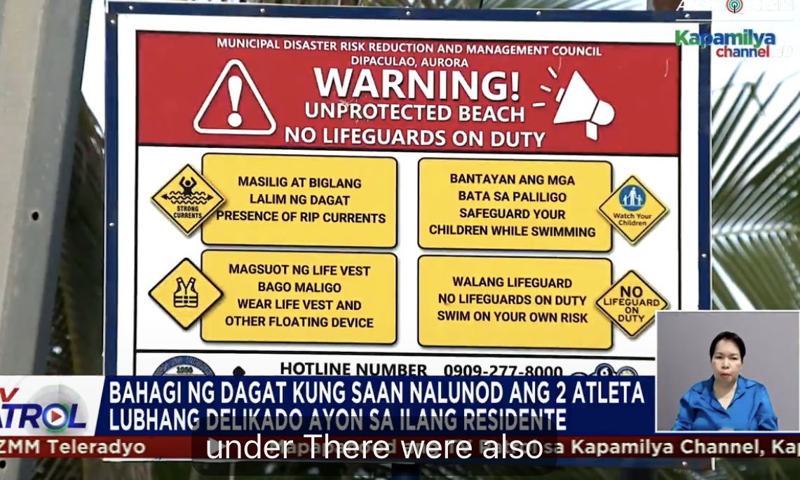 iamkarendavila's tweet photo. MAY WARNING. Nagkalat ang mga signages na ito kung saan nag-training umano ang Ateneo Basketball Team.

Signages saying - unprotected beach, no lifeguards, presence of rip currents. And yet, @jessiecruzat reported the Ateneo Basketball Team trained in this area. 

WHY?! Ano ang pananagutan kung meron man ng eskuwelahan at ng mga school authorities or coaches?