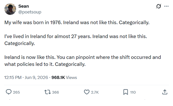 Care2much18's tweet photo. Like others, not convinced this American has a good grasp on 1970s Ireland or knows the meaning of 'categorically'.

43 women and girls were murdered on this island in 1976, an example of 'categorically true'.

I'll go through their names, if anybody wants to remember them. /1 https://t.co/FGNdbzk5zg