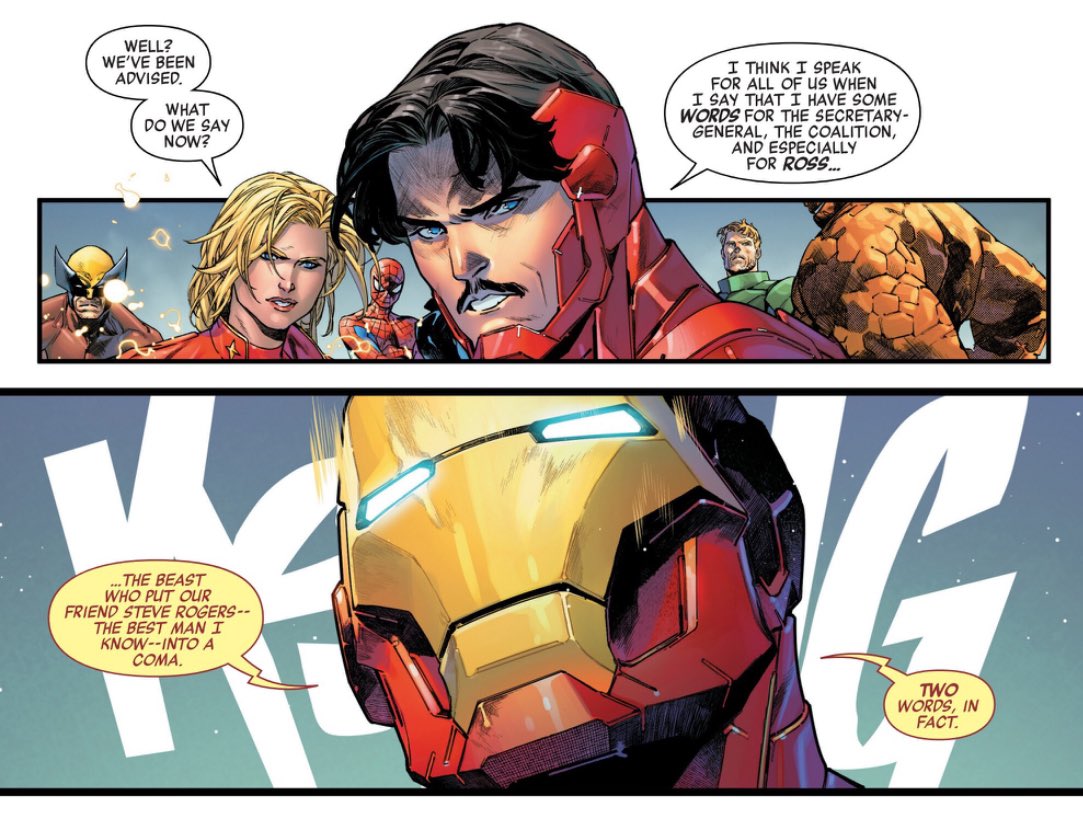 capstcnys's tweet photo. nobody: 
literally nobody: 
tony: did you know that steve rogers is the best man i've ever known https://t.co/ewhY8PB5zc