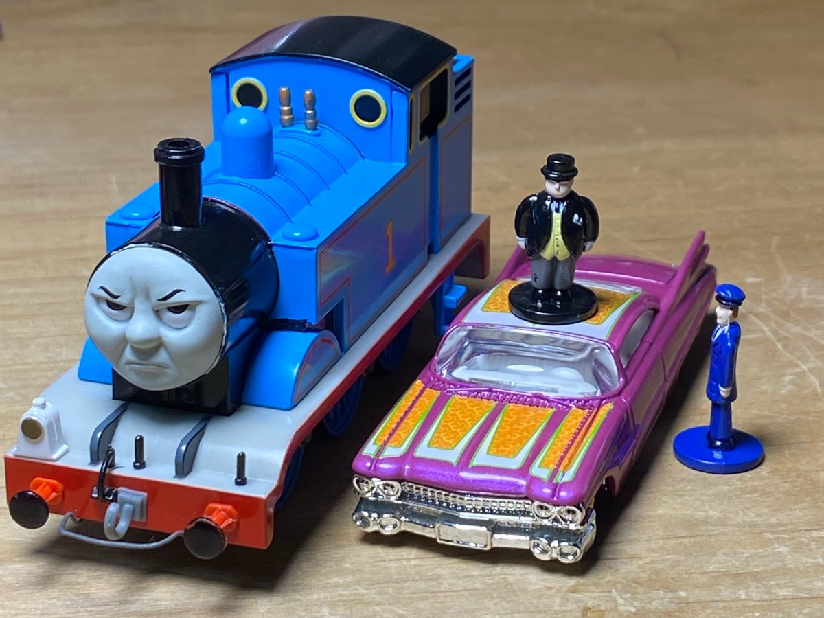 LowerTidmouthS1's tweet photo. ハット氏のアメ車への傾倒に困惑を通り越して呆れるトーマスの図 https://t.co/EfsDQ2RvoI