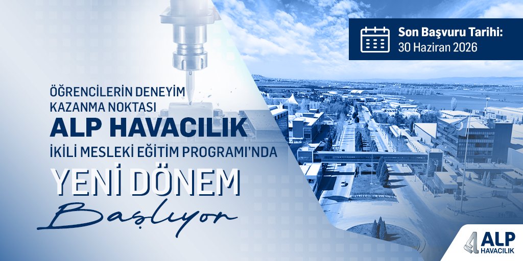 AlpKariyer's tweet photo. Alp Havacılık İkili Mesleki Eğitim Programı yeni dönemi başlıyor.

#AlpHavacılık #AlpHavacılıkKariyer #MeslekiEğitim https://t.co/tX42dVq3wv