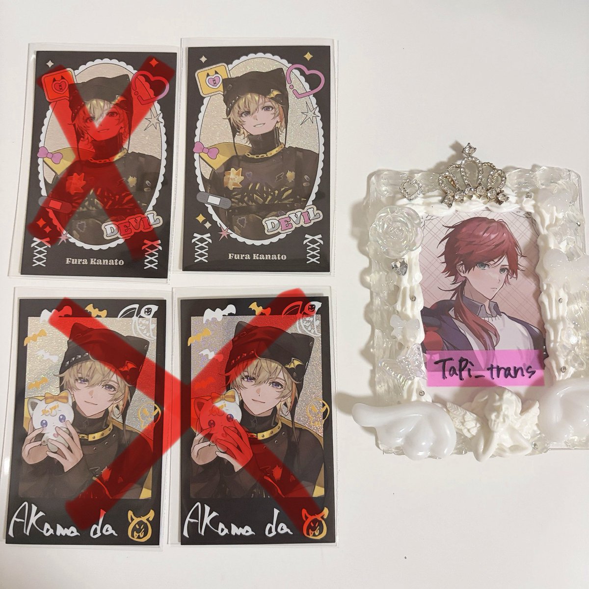 TaPi_mm01's tweet photo. 【交換 譲渡】にじさんじ Devilish Nightmare チェキ風カード

求▶︎1枚目または~定価+送料
譲▶︎2-4枚目

こちら譲R⇔相手譲N大歓迎⭕️
2枚目譲▶︎3or4枚目から同数以上抱き合わせ交換のみ

お気軽にお声掛けくださいませ.˖٭* https://t.co/COI6nfxzWc