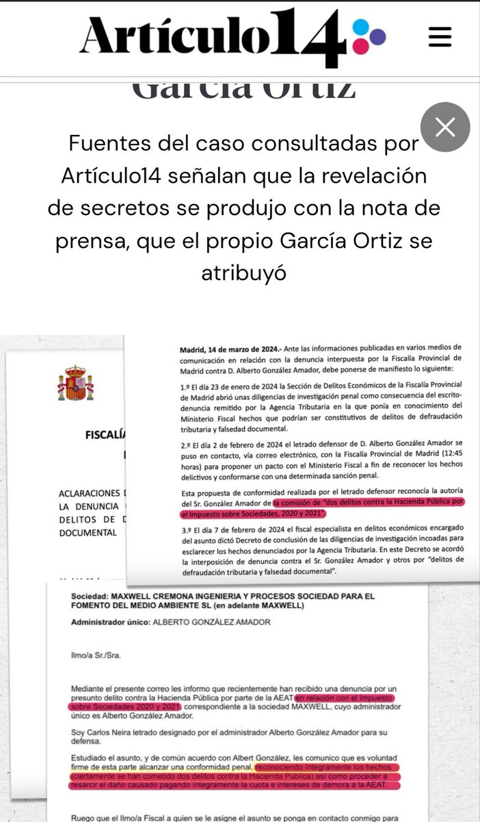 DIntrus's tweet photo. @JoseleAguilar @sanchezcastejon @PSOE @PSOEmalaga @psoedeandalucia El propio acusado admitió haber intervenido en la redacción de la nota de prensa de la Fiscalía, y su directora de comunicación testificó que él mismo se la dictó. X esto fue condenado y x convergencia de indicios acreditados. Prueba 👇🏽 https://t.co/VtrJg5qznt