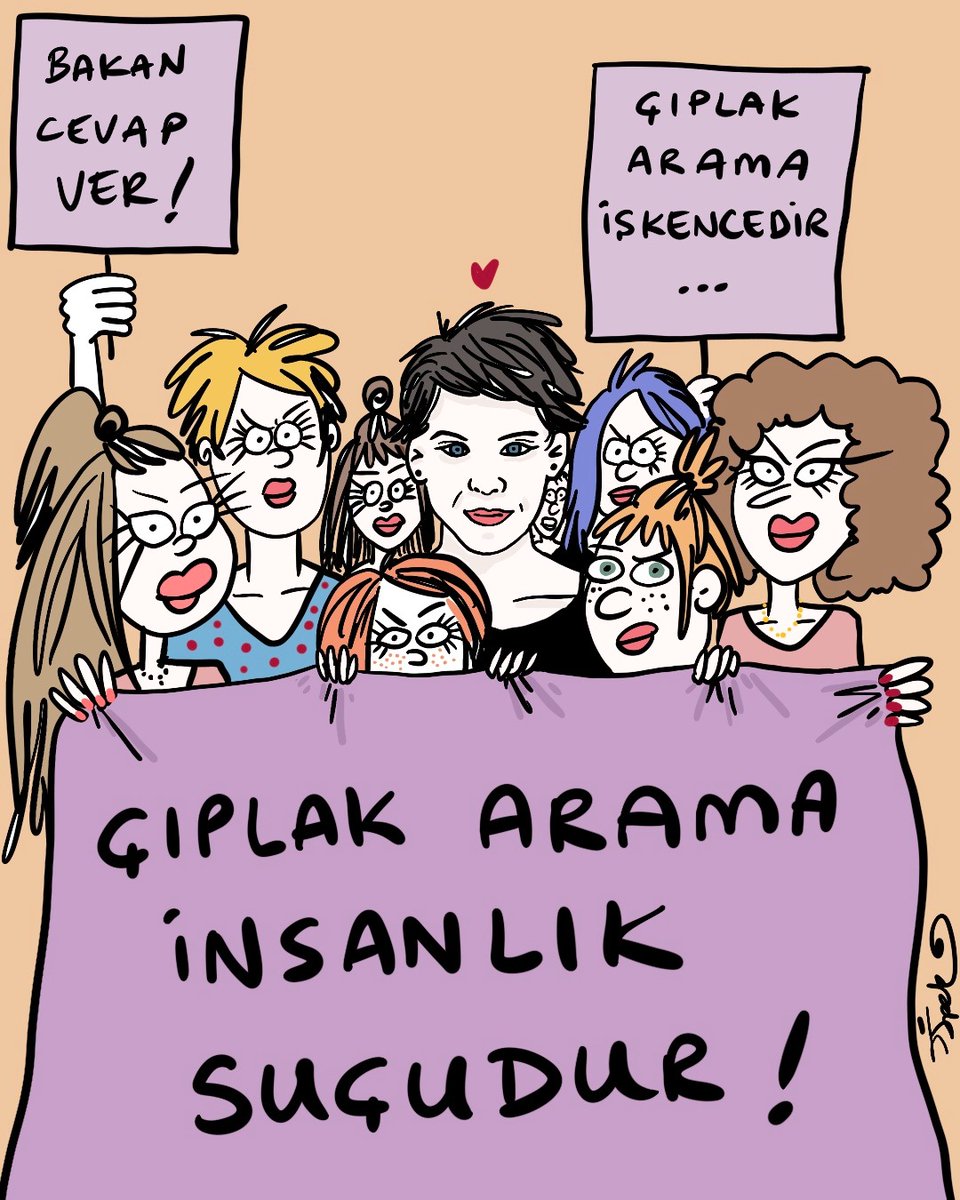 medyascope's tweet photo. *Çıplak arama insanlık suçudur!*

✍️ İpek Özsüslü çizdi.

🔗 https://t.co/TRgUTCc9mJ https://t.co/wqFGQjMFNE