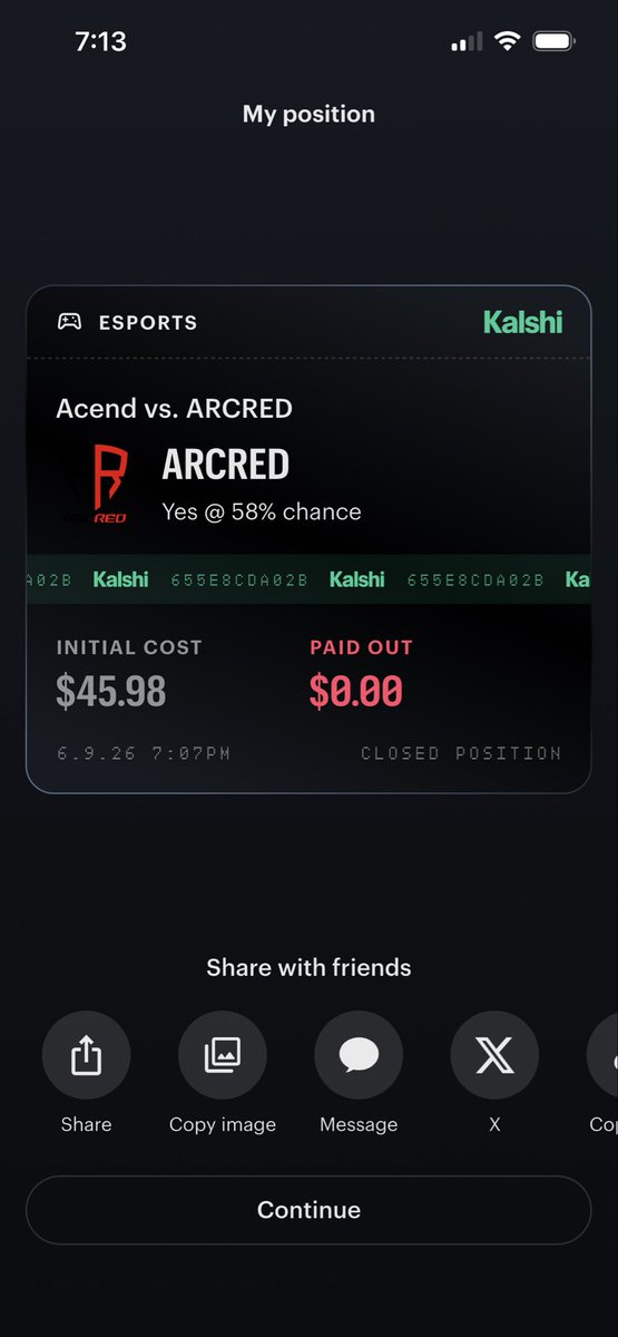 LosGoBrazy's tweet photo. @Kalshi DONT USE KALSHI APP THEY ARE FUCKING SCAMMERS ARCRED FORFEIT SO THEY GRADE THIS A AS A LOSS https://t.co/5jNHCoCWIP