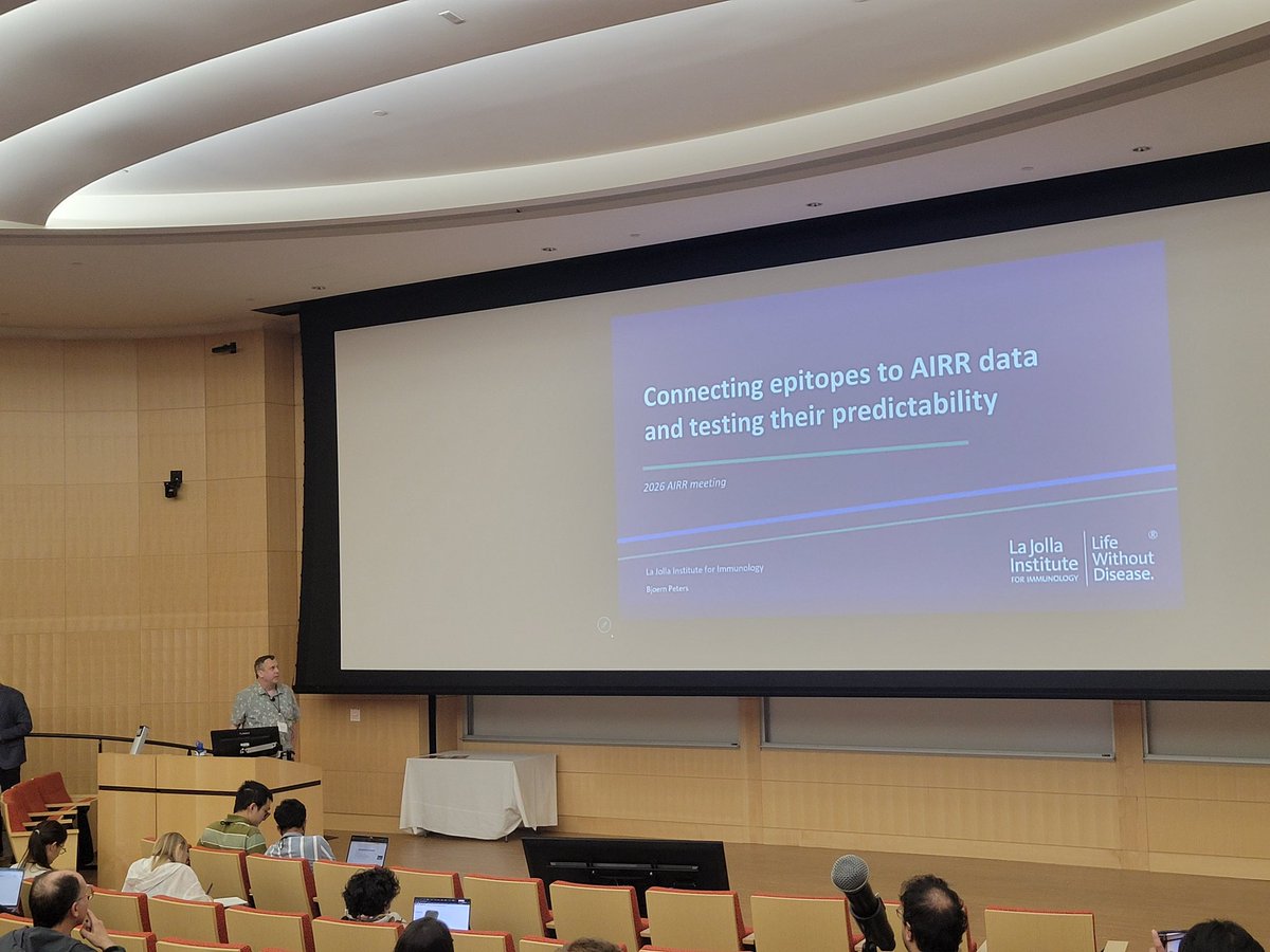 iedb_'s tweet photo. Our co-PI @bpeters presenting at AIRR meeting this week! Great to always see our collaborators in-person. #AIRR #Epitopes #IEDB https://t.co/jtoaTQkt9A