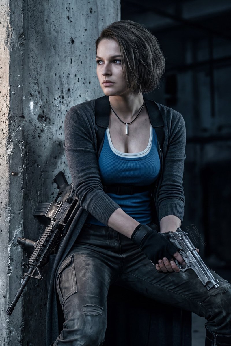 ElleGenLab's tweet photo. Let the gun do the talking.  🔫🧟#ResidentEvil #Biohazard #DigitalArt https://t.co/3ZkBDFaPp2