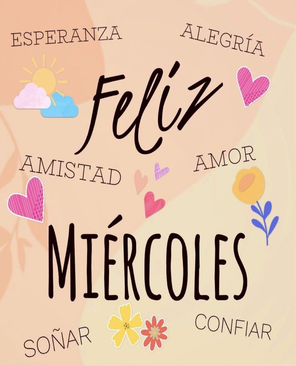 Gabryli2's tweet photo. Buenos días querid@s
 aquí estamos otra vez, en mitad de semana. 
Que este miércoles venga acompañado de sonrisas y buenas noticias 🫶🏻🤗☺️ https://t.co/ydSfrtEdqd