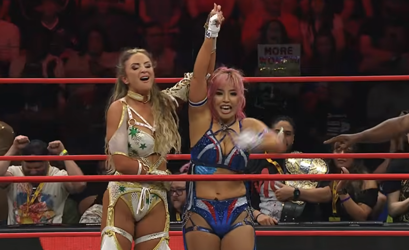 ROHFanFrance's tweet photo. Malgré leur retour très attendu à la #ROH, The IInspiration [@CassieLee &amp; @JessicaMcKay]  n'ont pas réussi à s'imposer ! 😲

@MinaShirakawa et Harley Cameron repartent avec la victoire lors de #ROHTV. 🔥⚔️

📺 L'épisode est disponible gratuitement sur la chaîne YouTube de ROH. https://t.co/VLzSnIcLPf