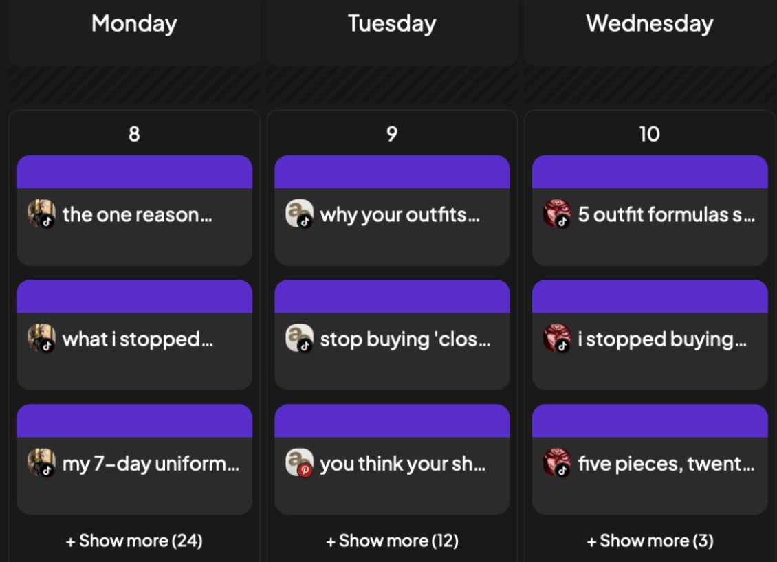Postiz schedule