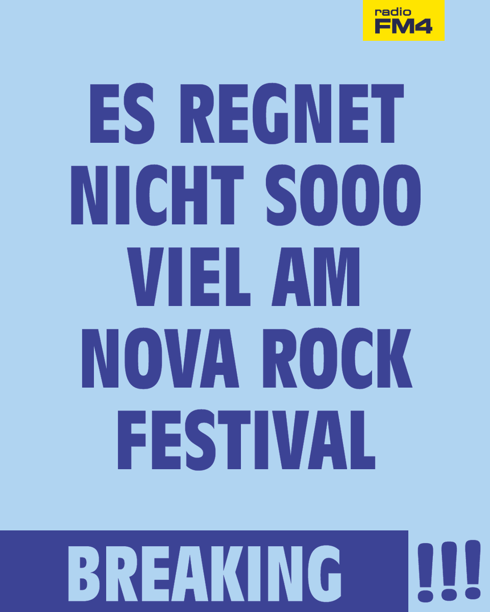 radiofm4's tweet photo. Heute ist der NOVA ROCK Festival Anreisetag und passend dazu spielen wir den ganzen Tag die besten Rock Hits im Radio, am FM4 Rock Tag! 🎸🤘🔥
Viel Spaß an alle die auf's NOVA ROCK Festival gehen! 🥳 https://t.co/AJs3n18Nf7