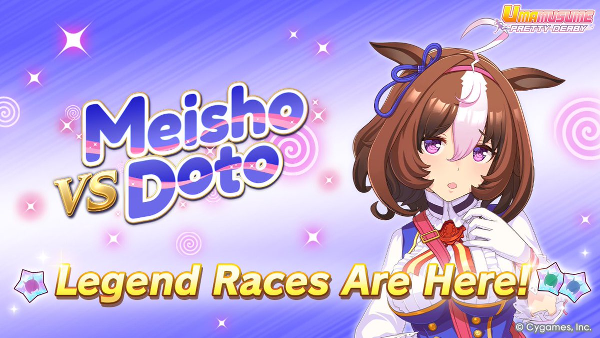 umamusume_eng's tweet photo. Event Underway! 🥕

You can now take on Meisho Doto in her Legend Race!

Challenge her and win to get Star Pieces for [Turbulent Blue] Meisho Doto!

#Umamusume https://t.co/j7W39qaUNW