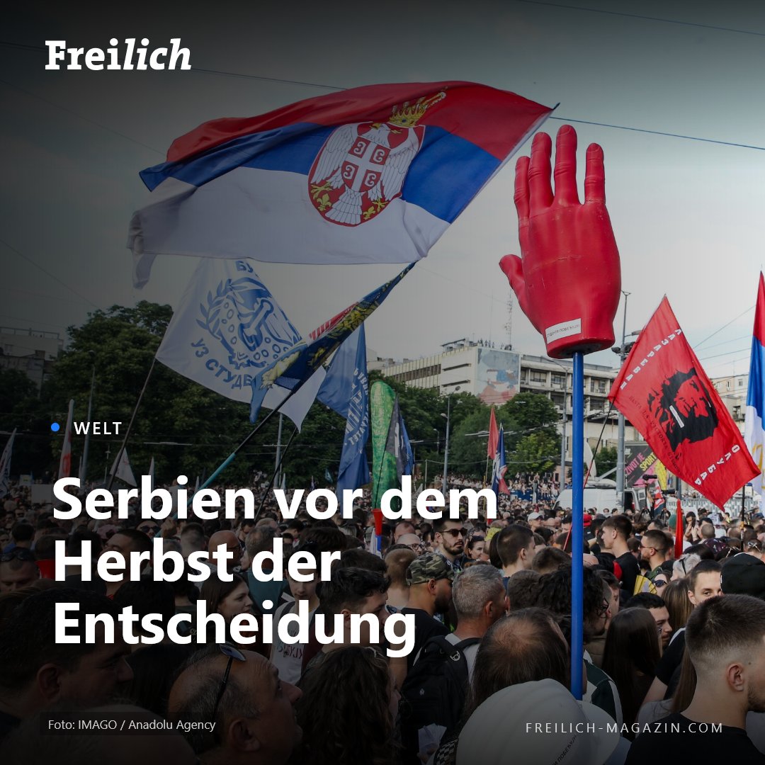 freilichmagazin's tweet photo. 🇷🇸 Während Brüssel auf einen Machtwechsel in Belgrad spekuliert, könnte Serbiens Protestbewegung ganz andere politische Ergebnisse liefern als erwartet.

@michaelthoma199 analysiert, warum der Kampf gegen Korruption nicht automatisch zu mehr Einfluss für die EU, die NATO und westliche Akteure führt.

Link zum Artikel: https://t.co/JM8dXMRznz