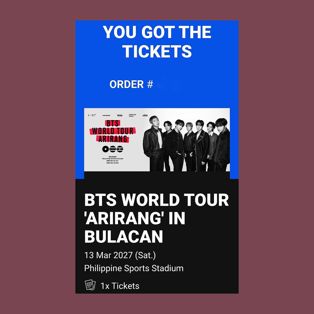 poddaengina's tweet photo. been an army since 2017, and i can finally say that i'm seeing bts for the first time next year!! 🥹💜

ngayon lang nag sink in sa akin na i can finally unpin my pinned tweet sa main acc ko na naka-pin since 2018 pa HAHAHAHA see you, my seven

#BTS_WORLDTOUR_ARIRANG_BULACAN https://t.co/4tXrEHw3aG