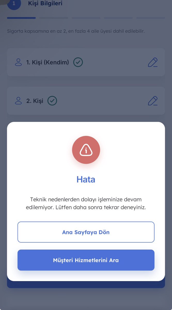 oiboran's tweet photo. @AnadoluSigorta mobil uygulamanızda saglık aile üyeleri için işlem yaparken sürekli “Teknik nedenlerden dolayı işleminize devam edilemiyor” hatası alıyorum. Sigorta işlemleri acil ve kritik konular; bu tip hatalar kullanıcıyı ciddi şekilde mağdur ediyor. Konunun acilen incelenmesini ve tarafıma dönüş yapılmasını rica ederim. #AnadoluSigorta #MobilUygulama