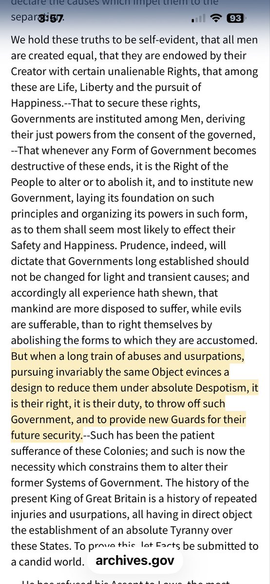 Rev2212Soon's tweet photo. @YourAnonNews TREASON.
UNCONSTITUTIONAL.

WE DID NOT VOTE FOR THIS.

I BELIEVE THERE ARE MILLIONS OF LAW ABIDING AMERICANS WHO POSSESS FIREARMS.

READ THE DECLARATION OF INDEPENDENCE:👇 https://t.co/brtXAamgI8