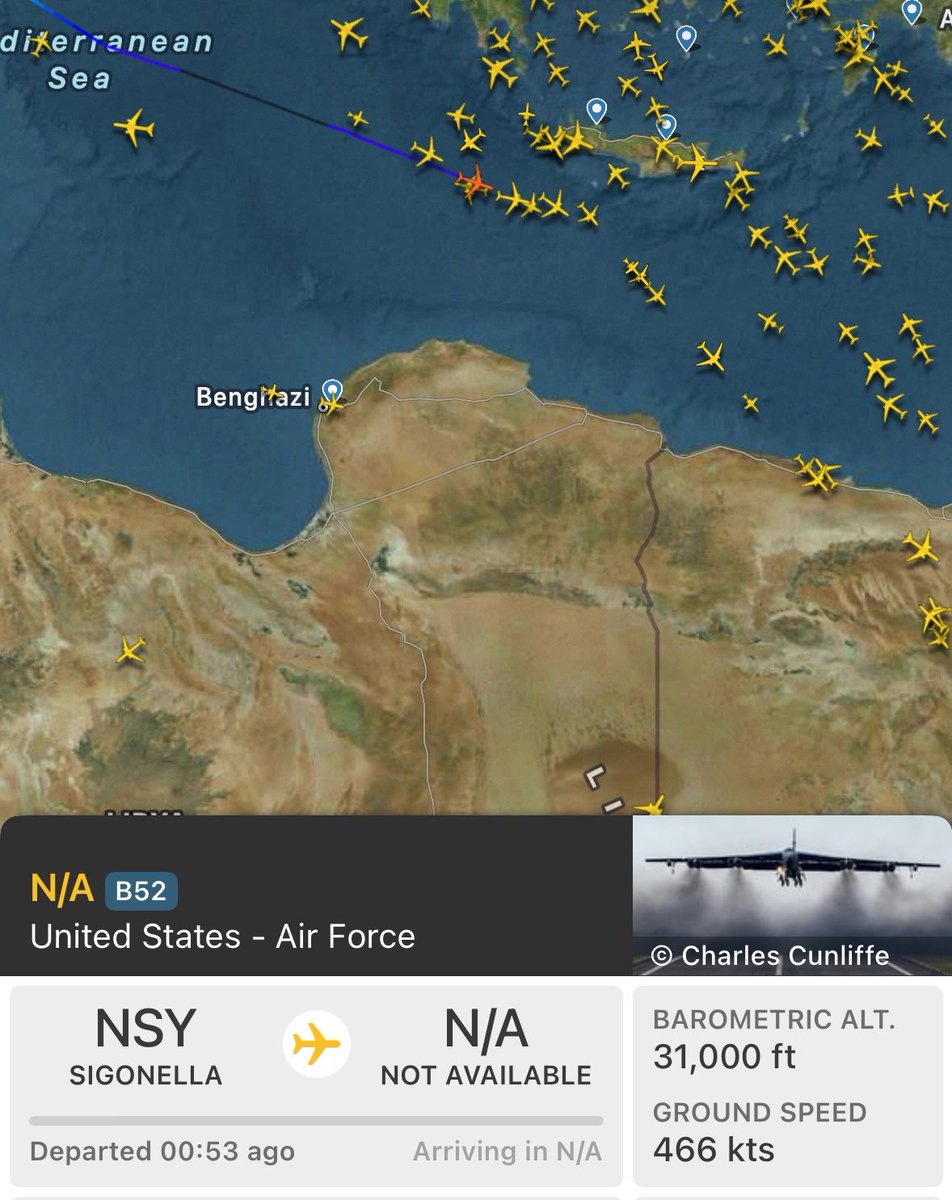 WW3_Monitor's tweet photo. A U.S. B-52 Bomber has taken off from southern Italy heading towards the Middle East

🇺🇸🇮🇹‼️‼️‼️‼️‼️‼️‼️‼️‼️‼️‼️‼️‼️ https://t.co/ZWkx4thPXX