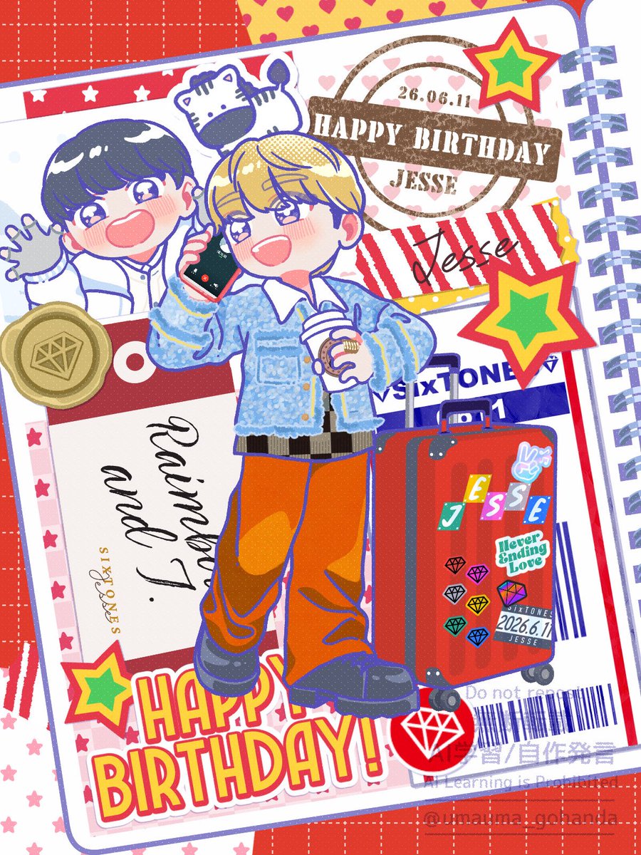 umauma_gohanda's tweet photo. お誕生日おめでとうございます🎂❤️

#ジェシー誕生祭2026
#HappyBirthdayJesse
#SixTONESの太陽 https://t.co/nDUnLDAUOW