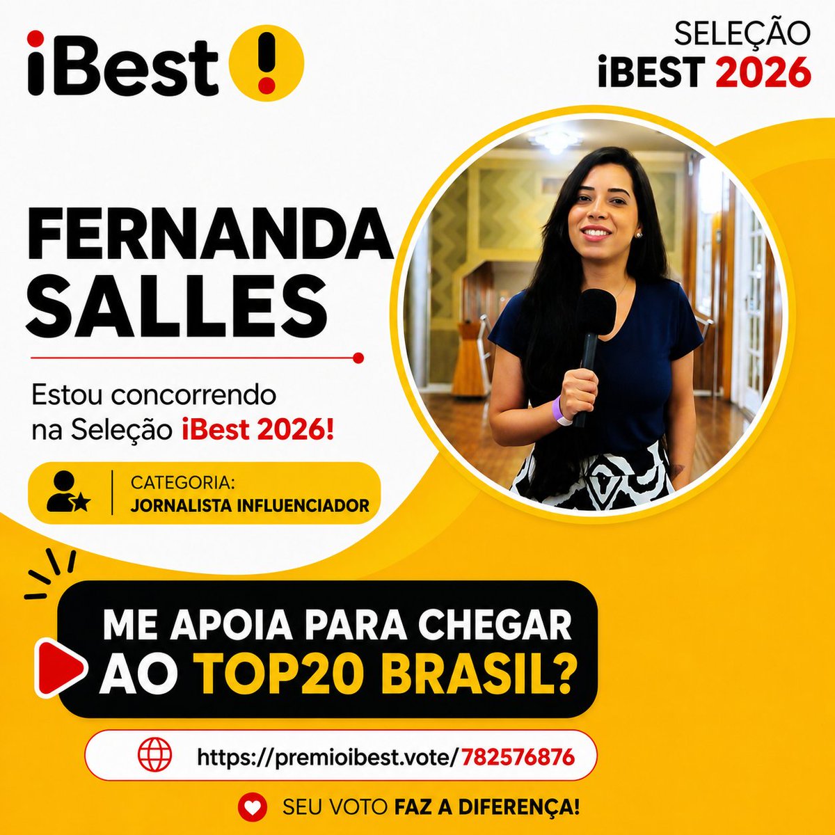 reportersalles's tweet photo. Restam apenas 5 dias de votação no prêmio iBest. Obrigada a todos que estão prestigiando o meu trabalho. Já votou hoje? ☺️https://t.co/yOmG6grvm6 https://t.co/03Mn6YvOAn