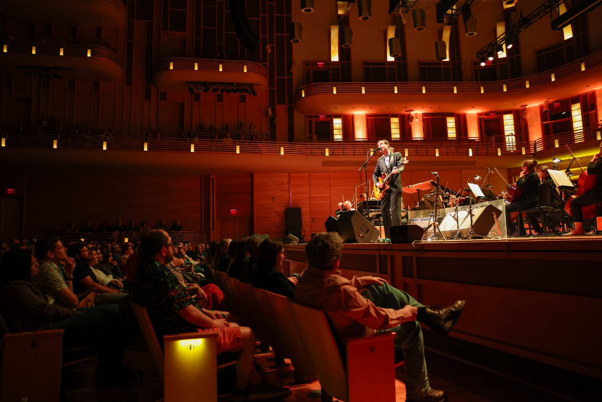 strathmore's tweet photo. For two nights, @andrewbird and the @NatPhilharmonic  brought the 20th anniversary of The Mysterious Production of Eggs to the Music Center.

📸: @jimsaah https://t.co/lQMeuLECro