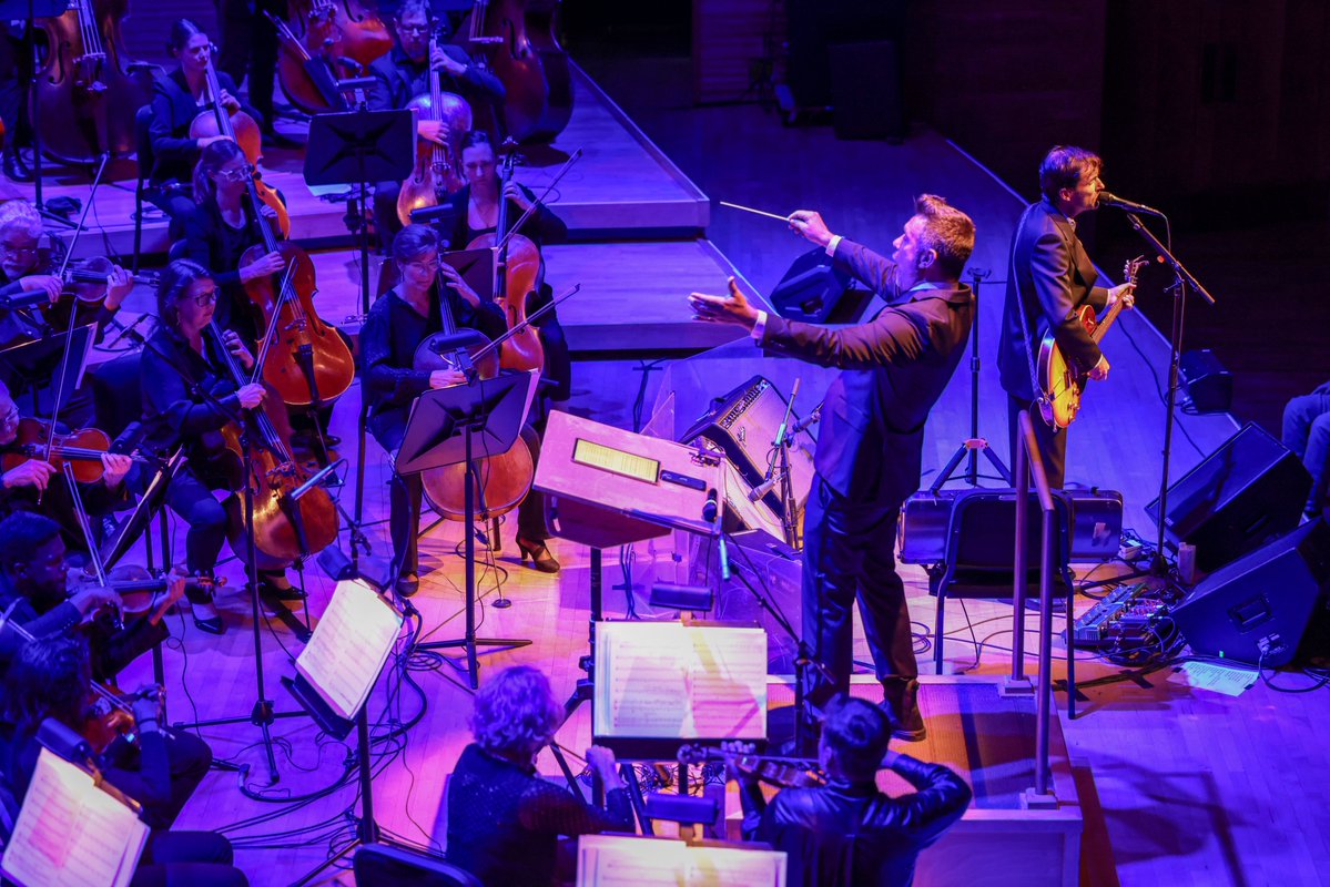 strathmore's tweet photo. For two nights, @andrewbird and the @NatPhilharmonic  brought the 20th anniversary of The Mysterious Production of Eggs to the Music Center.

📸: @jimsaah https://t.co/lQMeuLECro