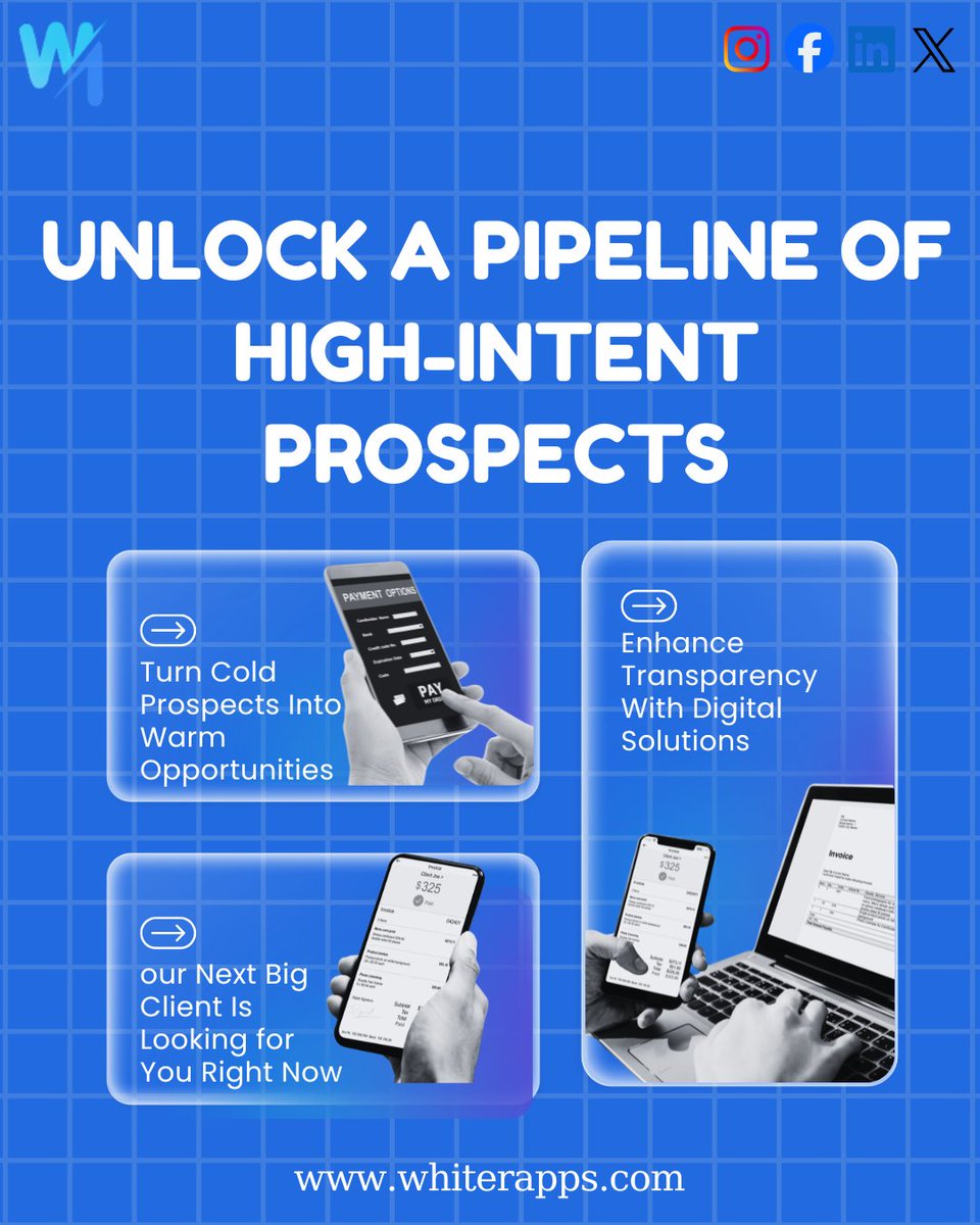whiterapps's tweet photo. The best leads aren’t found by chance they’re attracted through the right strategy, valuable content, and meaningful engagement.
From lead magnets and targeted outreach to B2B platforms and digital solutions.
#LeadGeneration #B2BMarketing #DigitalMarketing  #WhiterApps https://t.co/aMOu1kj53c
