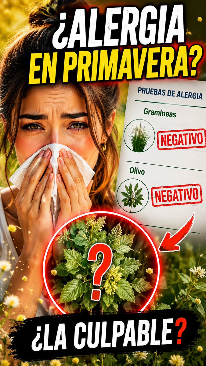 DrPujadasAlrgia's tweet photo. 🌿 ¿Cada primavera tienes estornudos, picor de ojos o congestión nasal… pero tus pruebas de alergia a gramíneas salen NEGATIVAS? 🤔

Puede que el culpable no sean las gramíneas.

¿Te ha pasado alguna vez?

🔄 Sí
❤️ No https://t.co/iYljaUdVd6