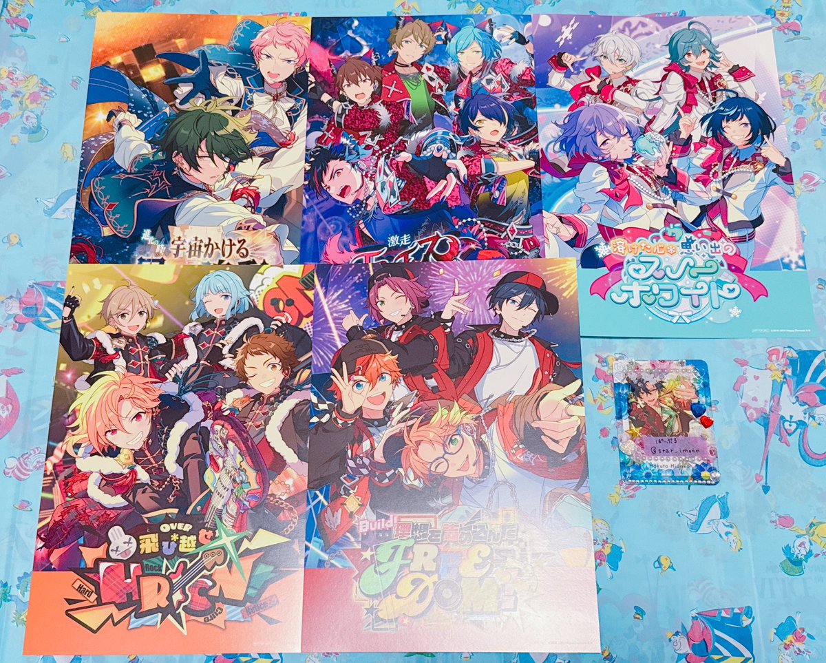 star_imoon's tweet photo. 【譲渡/交換】 あんスタ ES store
オフィスポスター風シート

譲✩ Trickstar3 流星隊2 Valkyrie1
Ra*bits2 エスプリ1

求✩ 画像3 メガストリーム編 LAST
>>>￥500/枚+送料

⿻ Trickstarのものは端に折れがあります
(画像2枚目)
⿻ 郵送希望 https://t.co/RqrdthDN4m