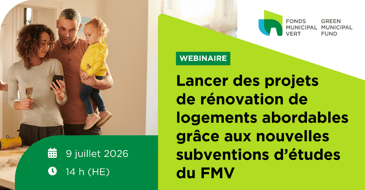 FondsMuniVert's tweet photo. Au Canada, les rénovations écoénergétiques réduisent la consommation d’énergie, améliorent la résilience climatique et assurent l’abordabilité du logement durable.

🗓️ Le jeudi 9 juillet à 14 h (HE), participez à un webinaire sur le financement remanié du FMV : https://t.co/U6OjY3m3ZE
