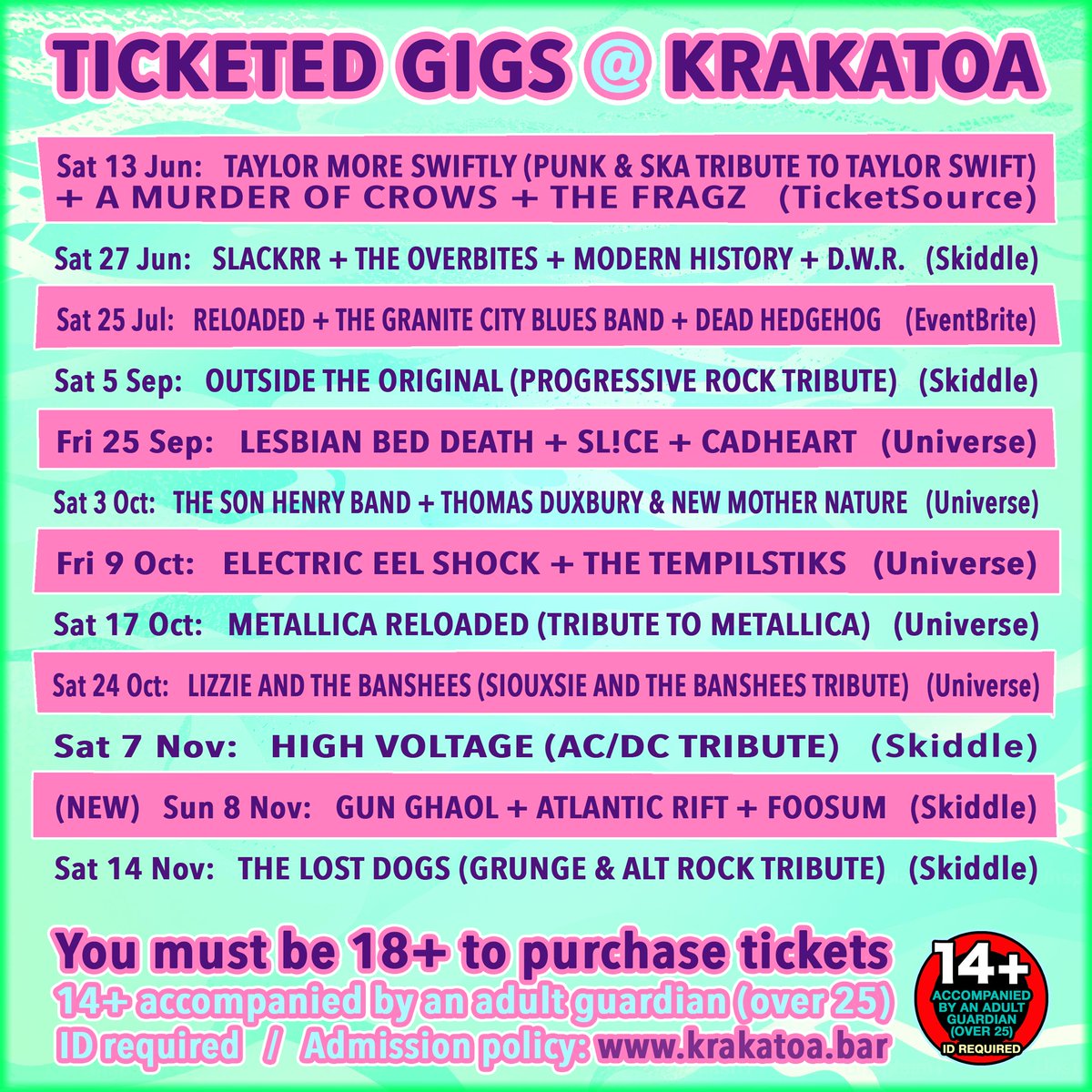VolcanicTiki's tweet photo. 🔥 #krakatoa #independent #venue #bar #live #music #bands #gig #karaoke #magma #neonlounge #djs #eruptionbotb #alternativemarkets #workerowned #cooperative #CIC #seeninthedeen #scotland #fudgeaberdeen #abdninspired https://t.co/jFodMbHQMN