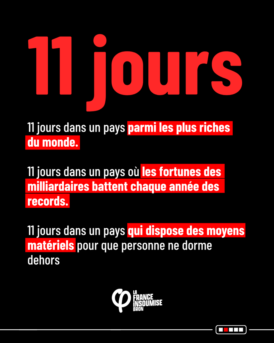 LFIBRON's tweet photo. ⚫️ Un bébé de 11 jours est mort de la rue à Bron.

En 2025, le collectif Les Morts de la rue a dénombré 929 victimes, dont 14 enfants de -4 ans. Ces morts sont le résultat d'une politique antisociale et austéritaire.

Pourtant, la Métropole expulse 280 personnes, dont des enfants https://t.co/KuLXcLncj6