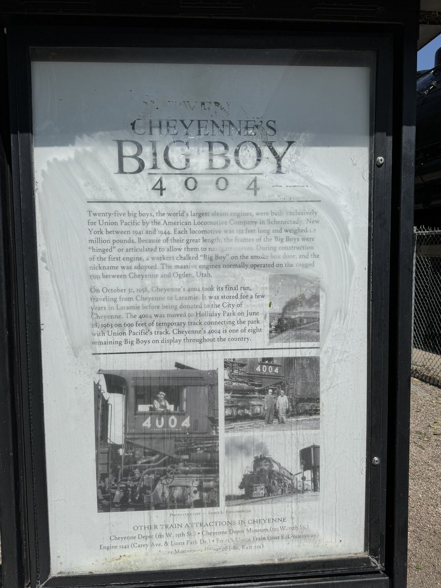 JWS5454's tweet photo. We saw Big Boy No. 4004 in Cheyenne @DenaLSmith . https://t.co/QXHHlLjD1n