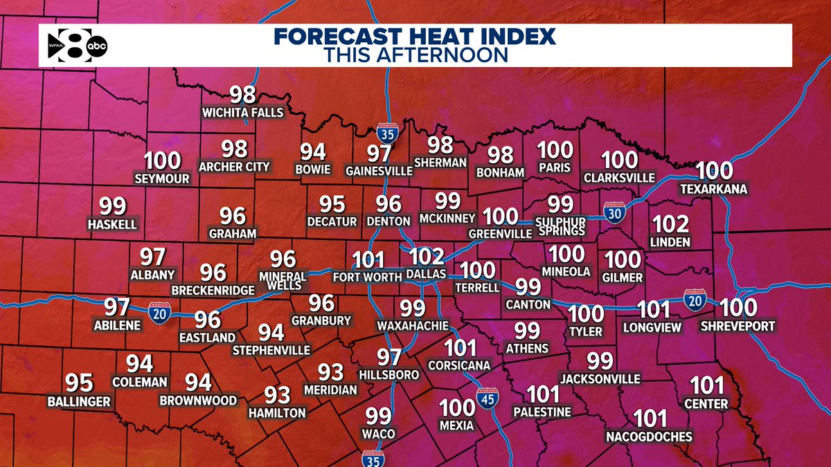 wfaaweather's tweet photo. Ouch. Stay cool today! https://t.co/IPaq8DCY9i