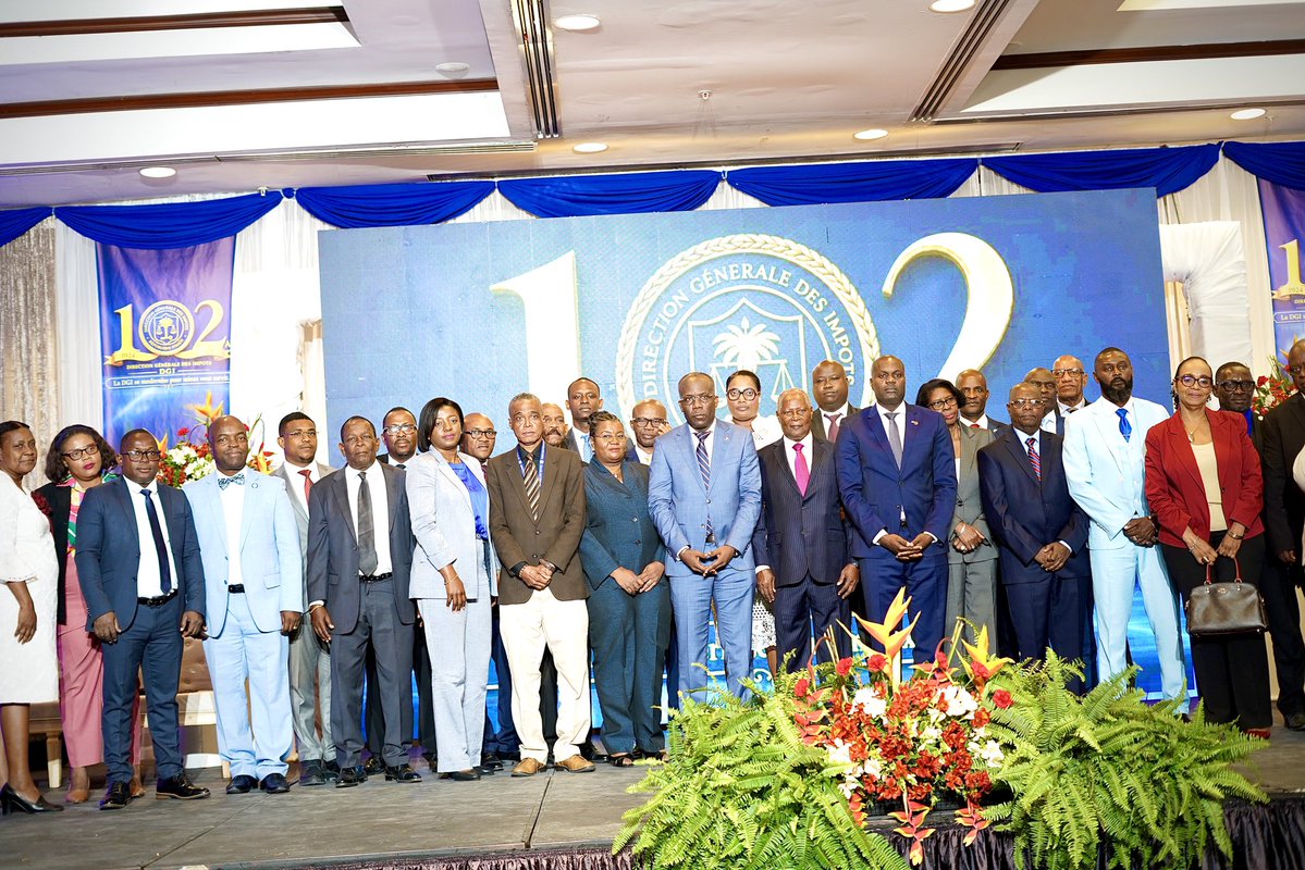 jocelermprivert's tweet photo. À l’occasion de la commémoration, le 8 juin 2026, à l’hôtel Karibe, des 102 ans d’existence de la Direction générale des impôts (DGI)

#DGI #102Ans #Impots #FinancesPubliques #Democratie #EngagementCitoyen #BonneGouvernance #Ayititransfome #AnnFèlAnsanm https://t.co/fuT6D6k3Zx