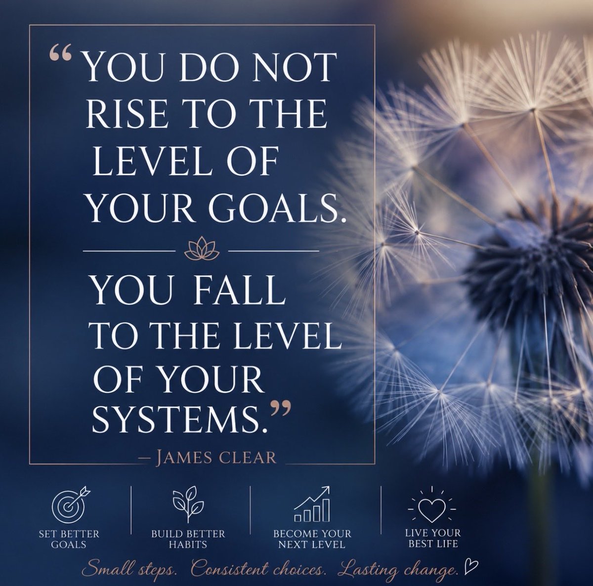 CoachWrightWayX's tweet photo. Most people focus on goals.

Few people focus on the habits and routines that support them.

Goals set the direction.

Daily actions determine the destination.

Small choices.
Repeated consistently.
Change everything.

💜

#ConsistencyMatters #GrowthMindset #HealthyHabits https://t.co/Pr1567kJ8F