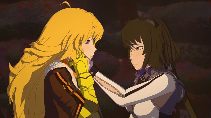 schnnees's tweet photo. This moment was so sweet, Blake comforting Yang when she saw Statueized Ruby 🥺 #rwby https://t.co/43wGk007Bi