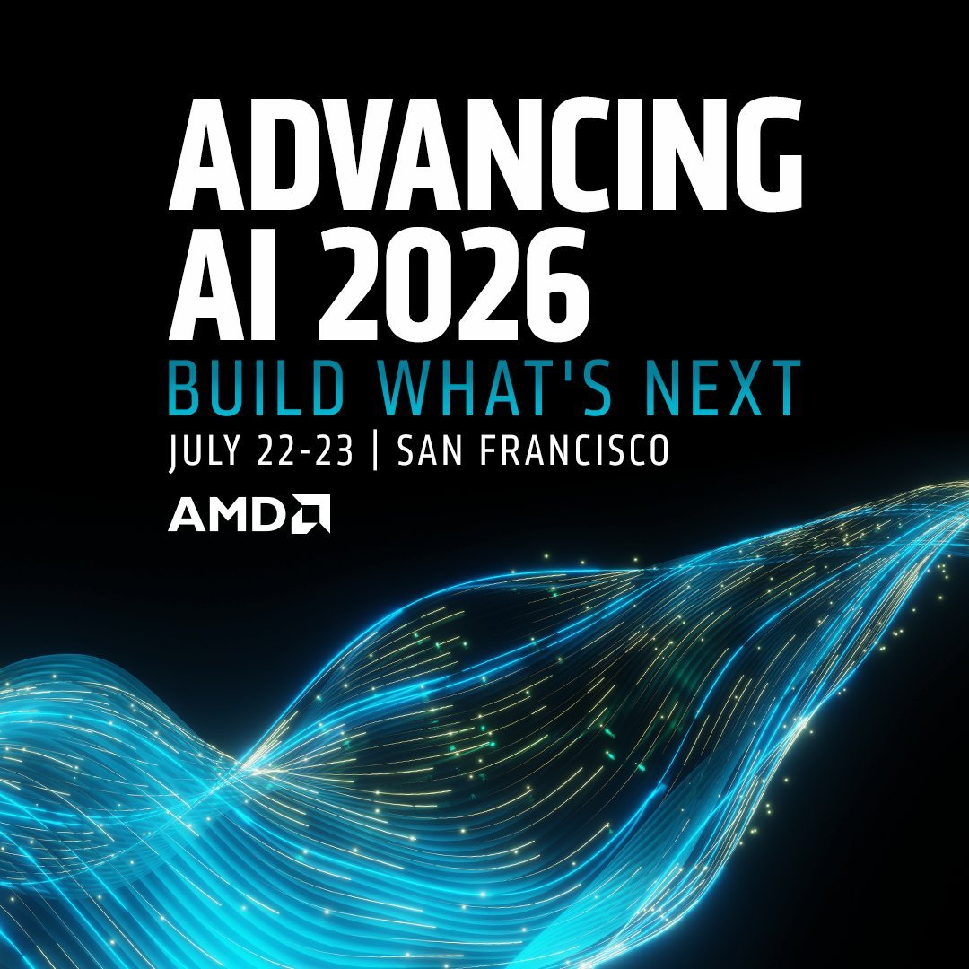 theRab's tweet photo. Hey now. The full session catalog for AMD Advancing AI 2026 is now online. Check it out and plan your full 2 day trip with workshops, tech talks, meet the experts, and more. See you in SF in July!! 

https://t.co/K0vn4bEX1r https://t.co/1o9U6FNwJF