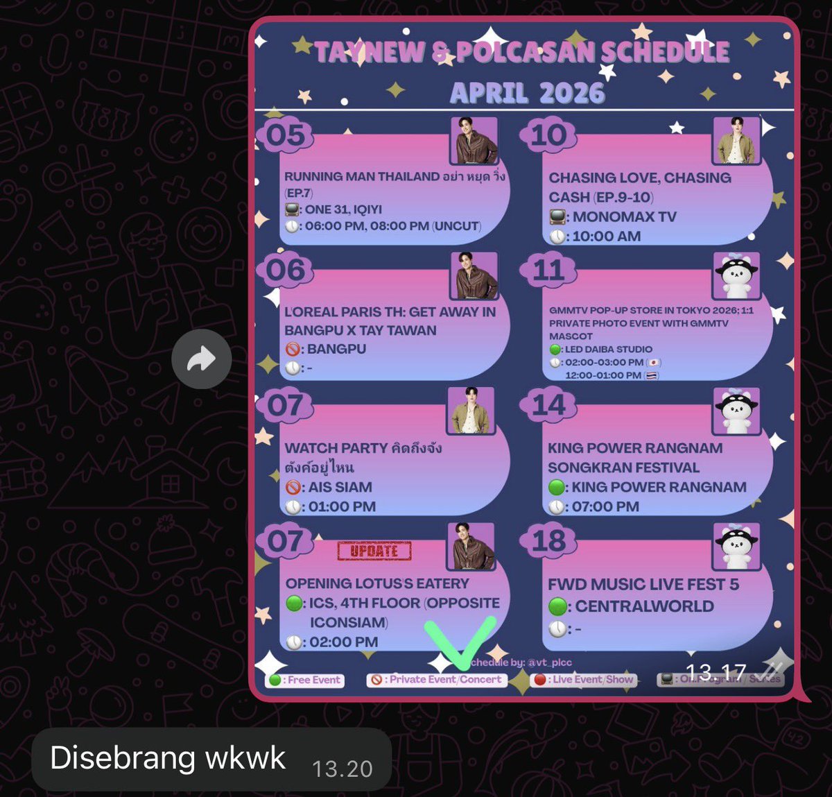 nissarchve's tweet photo. aku lah si kakak itu hehe ☝🏻 makasih banyakkk ka aiii udah update schedule! luv 🫶🏻 https://t.co/OwTvhHBJmn