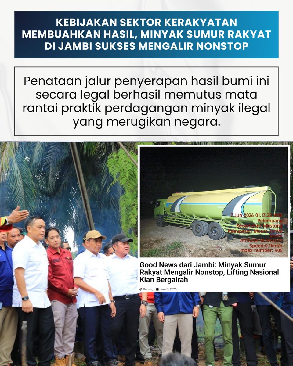 JatengInfox's tweet photo. Kebijakan Menteri ESDM Bahlil Lahadalia yang mendorong legalitas dan pembinaan sumur rakyat mulai menunjukkan hasil nyata di lapangan.
#berita #bahlillahadalia #darirakyatuntukenergi #esdmfu https://t.co/LrQuRXCmk5