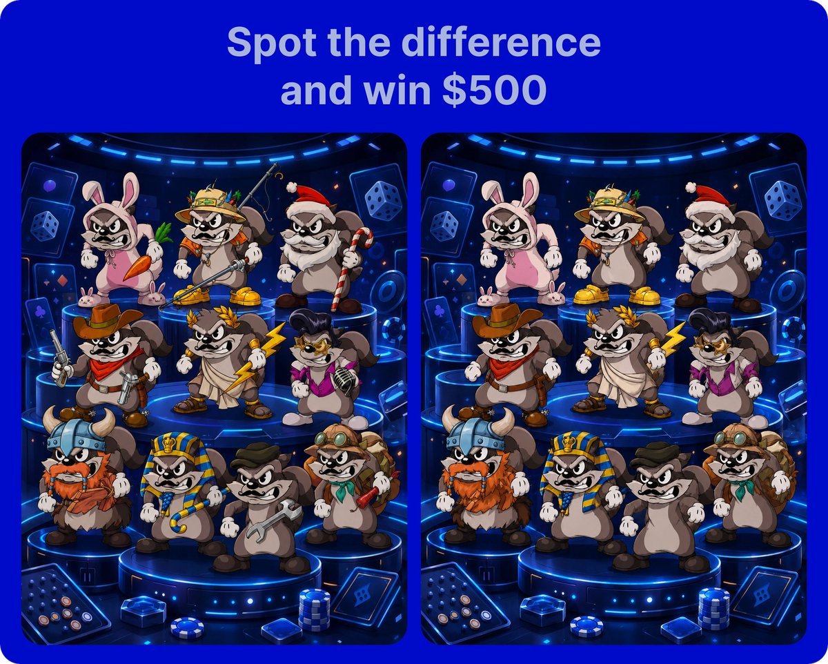 ShockCasino's tweet photo. Spot the 11 differences and take home $500 🫰

5 winners, $100 each

Just:

❶ Comment all the differences
❷ Drop your username
❸ Like + RT this post

Go go go ⚡️ https://t.co/vTTHJg6Wua