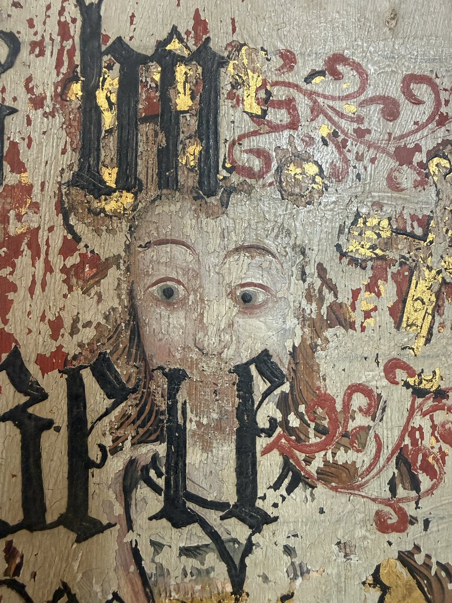 sjts75's tweet photo. Binham, St Mary, Norfolk 

Hidden Figures!
The 15thC rood screen dado was whitewashed over in the 16thC and biblical text was painted on top. Over time the whitewash has flaked off, revealing the original figures below.

#norfolk #norfolkchurches #medieval #art https://t.co/ZrkbjGpW26