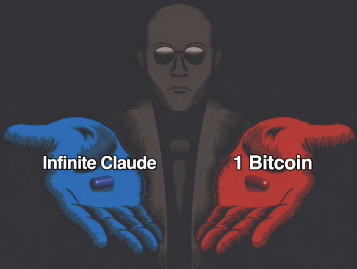 Kahnriv's tweet photo. Definitely Infinite Claude. Whoever said one Bitcoin is an idiot. https://t.co/wgTp468wC6