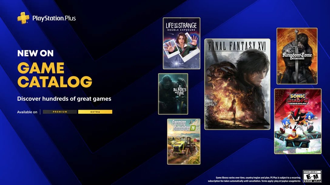 billbil_kun's tweet photo. PS Plus Extra June 2026 additions

Final Fantasy XVI | PS5
Sonic X Shadow Generations | PS5/PS4 (TODAY)
Kingdom Come: Deliverance | PS5,/PS4
Life is Strange: Double Exposure | PS5
Farming Simulator 25 | PS5
Blades of Fire | PS5
Black Desert | PS5
Gitaroo Man | PS5/PS4 (CLASSIC) https://t.co/2SXNEwt9gM
