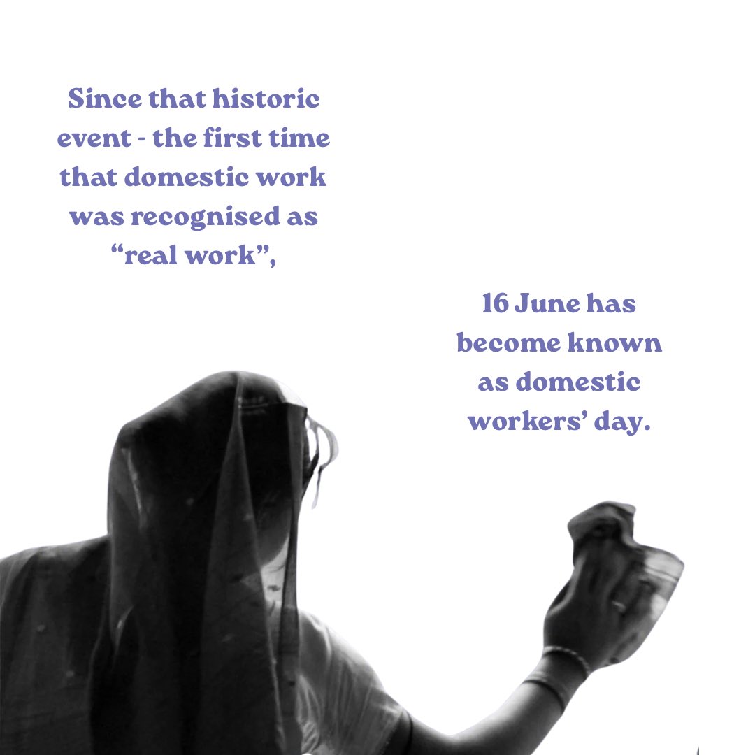 FoundationMf's tweet photo. Domestic workers say: "Haq se kaamgaar" For decades, domestic workers have been demanding basic labour rights. Let's join their moment and stand alongside them in this journey.

Know more about the convention here : https://t.co/piYt9IKoyg 

#ILO #C189 #HaqSeKaamgar https://t.co/70ohrsCyT4