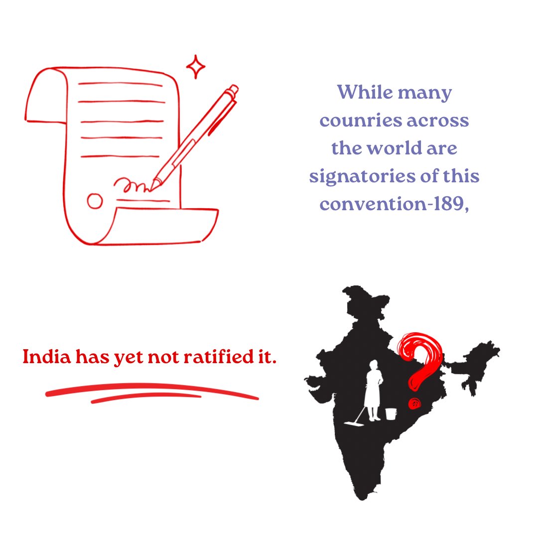 FoundationMf's tweet photo. Domestic workers say: "Haq se kaamgaar" For decades, domestic workers have been demanding basic labour rights. Let's join their moment and stand alongside them in this journey.

Know more about the convention here : https://t.co/piYt9IKoyg 

#ILO #C189 #HaqSeKaamgar https://t.co/70ohrsCyT4